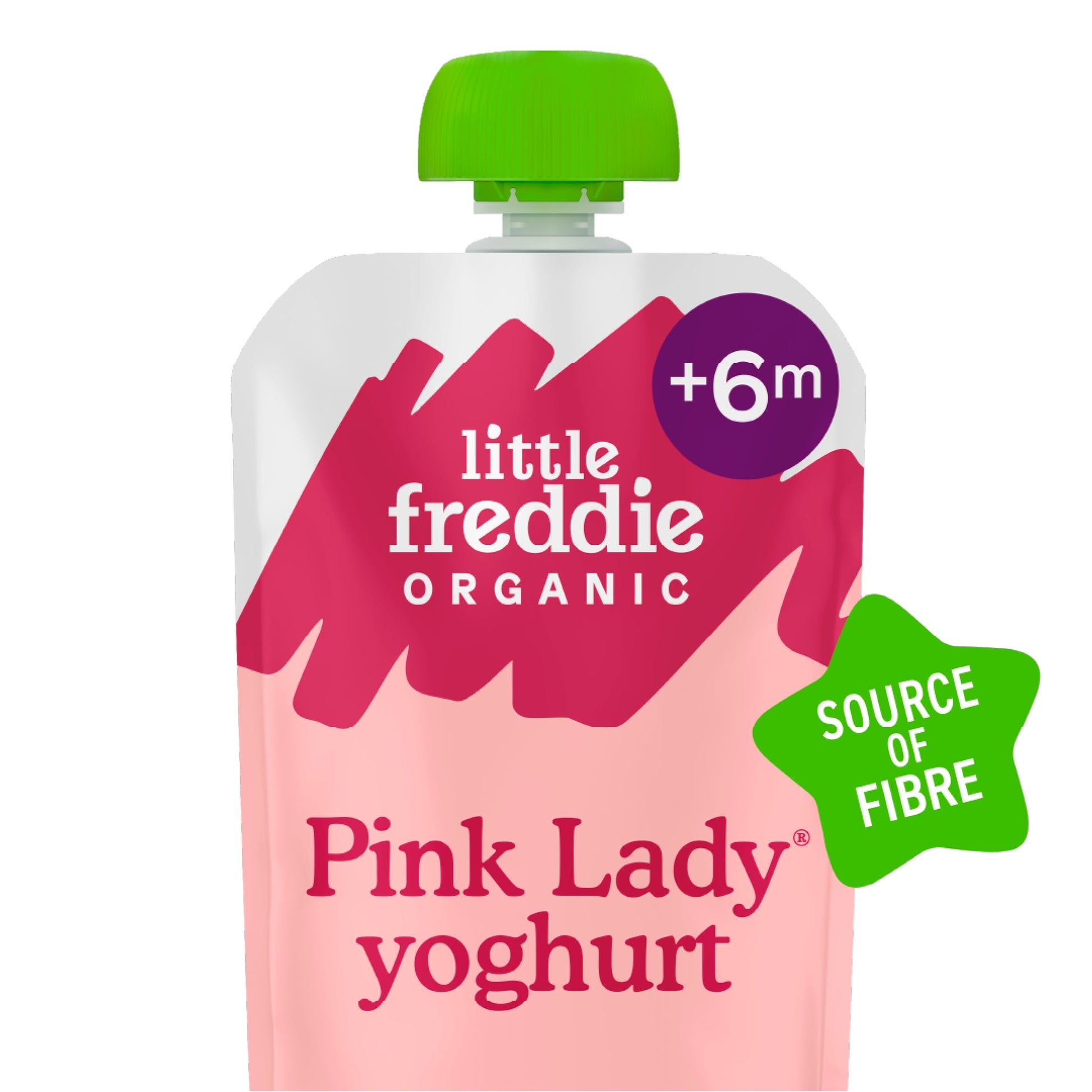 Little Freddie Organic Pink Lady Greek Style Yoghurt Baby Food Pouch 6+ Months 100g — image 2