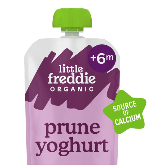 Little Freddie Organic Prune Greek Style Yoghurt with Oats Baby Food Pouch 6+ Months 100g — image 1