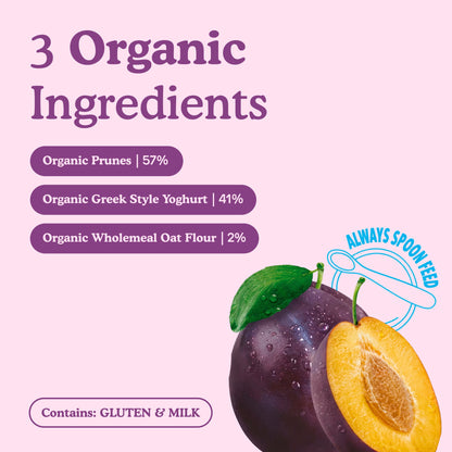 Little Freddie Organic Prune Greek Style Yoghurt with Oats Baby Food Pouch 6+ Months 100g — image 3