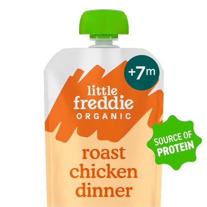 Little Freddie Organic Roast Chicken with Vegetables Baby Food Pouch Single 7m+ 130g — image 2
