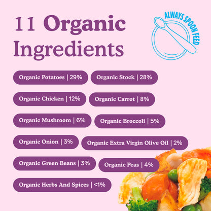 Little Freddie Organic Roast Chicken with Vegetables Baby Food Pouch Single 7m+ 130g — image 3
