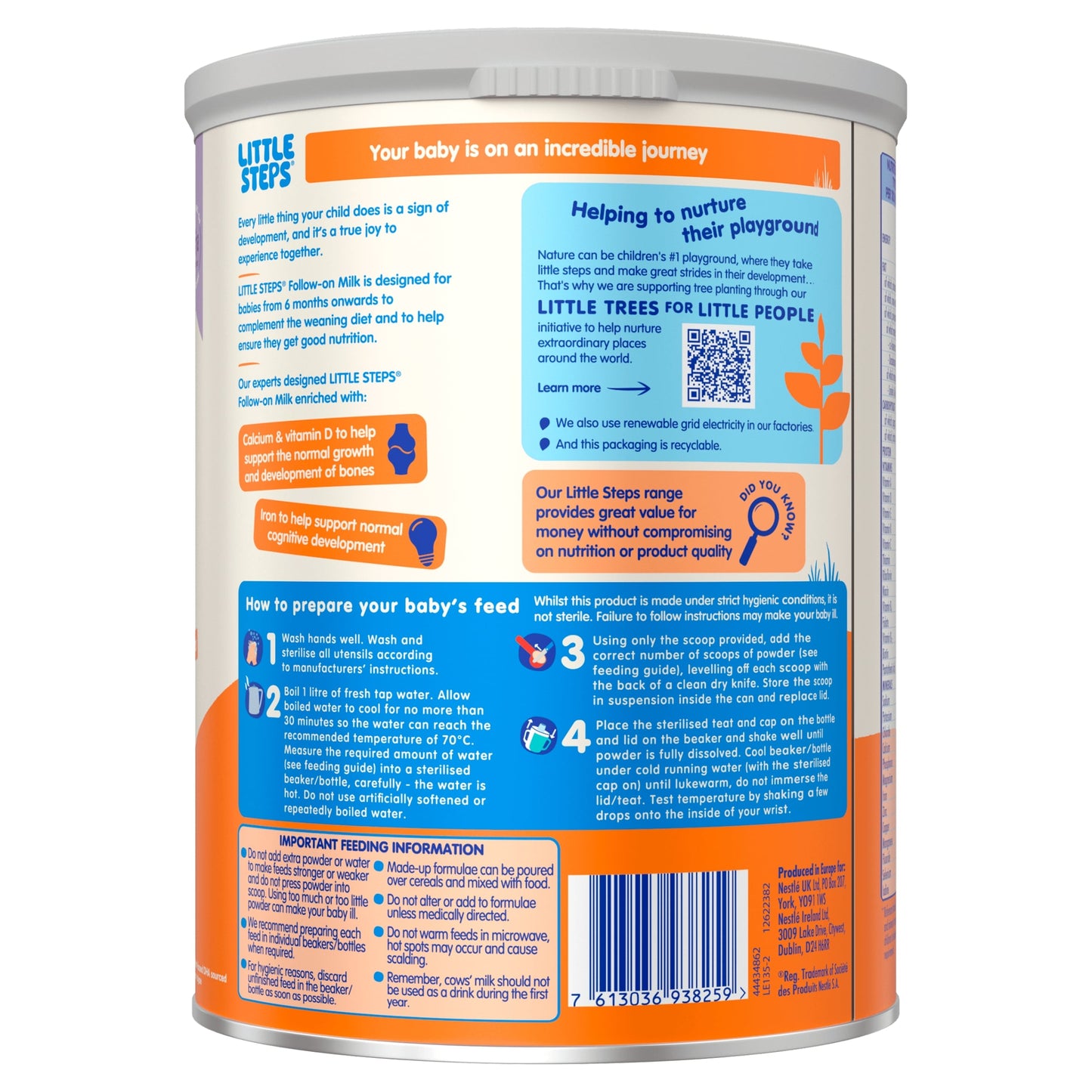 Little Steps Follow On Baby Milk Formula Powder 6+ months 800g — image 2