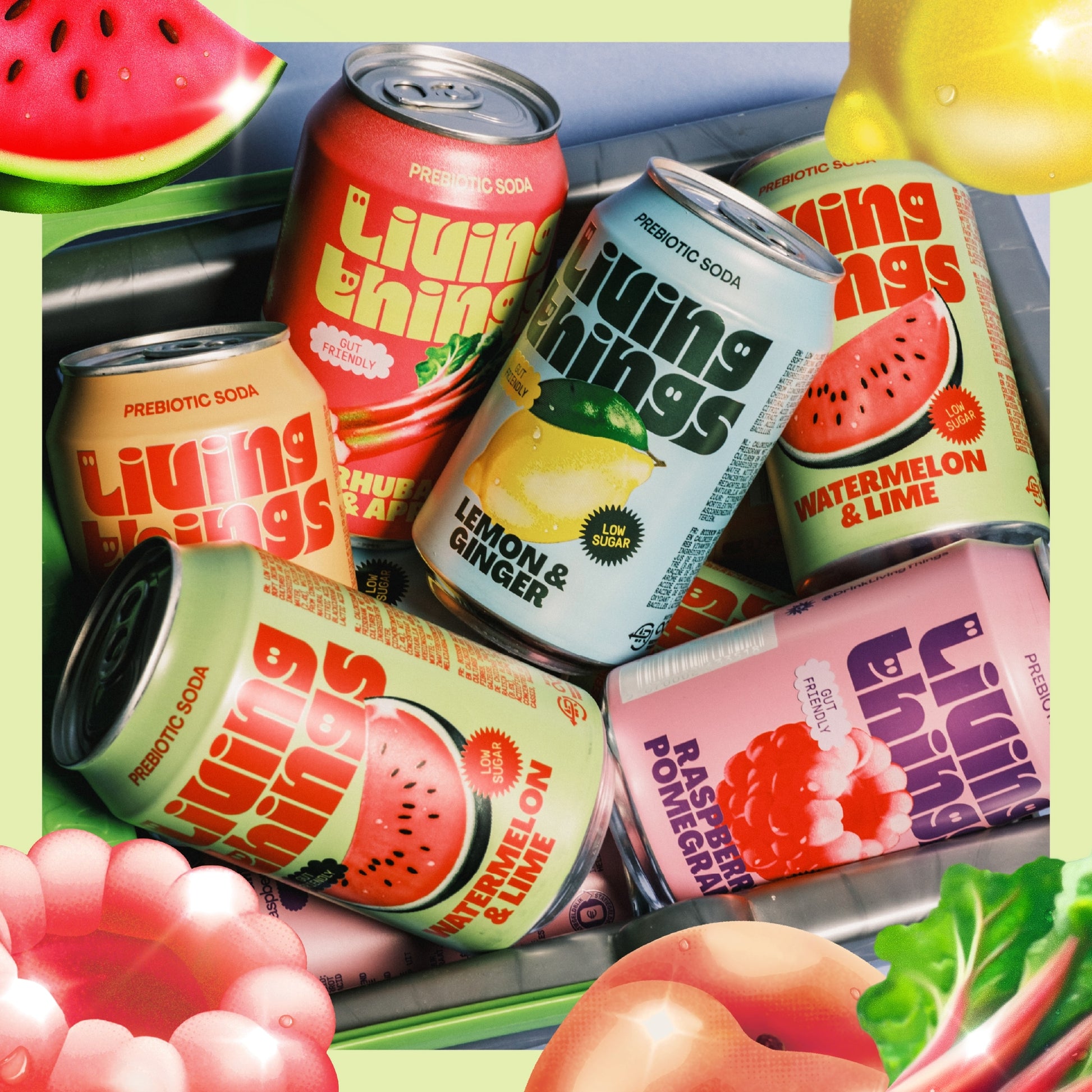 Living Things Watermelon & Lime Soda 4x 330ml — image 4