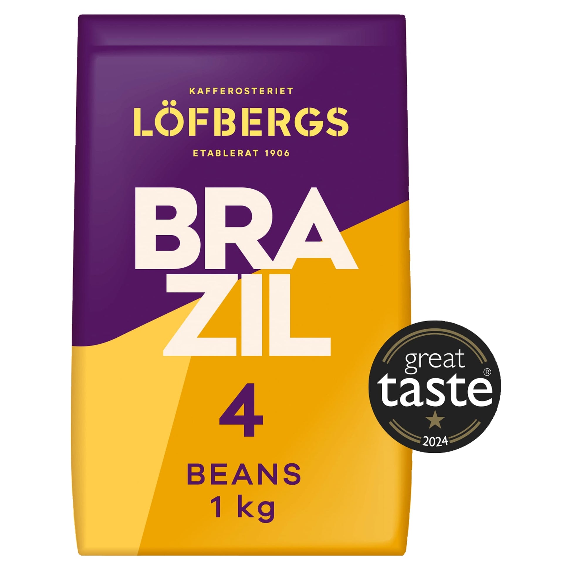 Lofbergs Brazil Single Origin Whole Coffee Beans 1kg — image 1