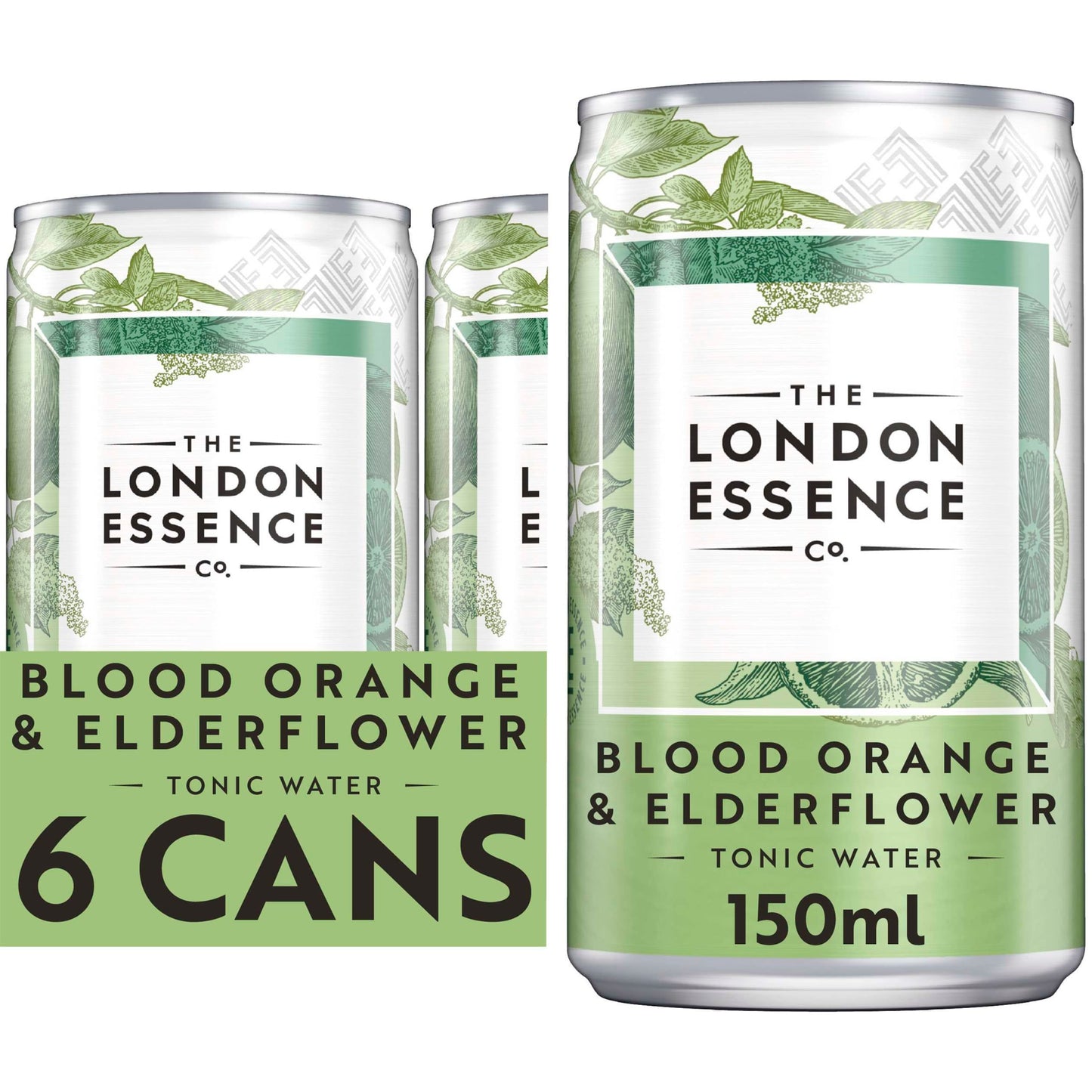 London Essence Orange & Elderflower Tonic Water Cans 6x150ml — image 1