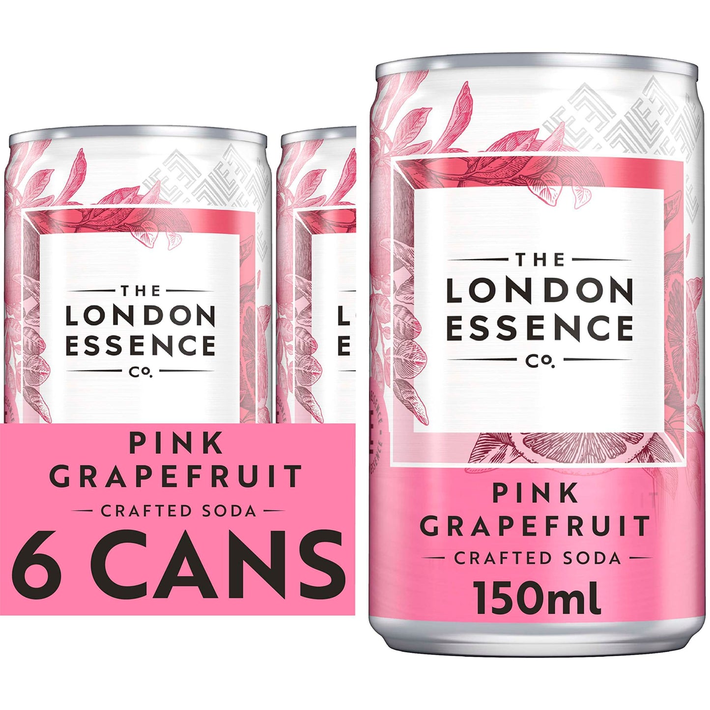 London Essence Pink Grapefruit Crafted Soda 6 X 150Ml — image 1