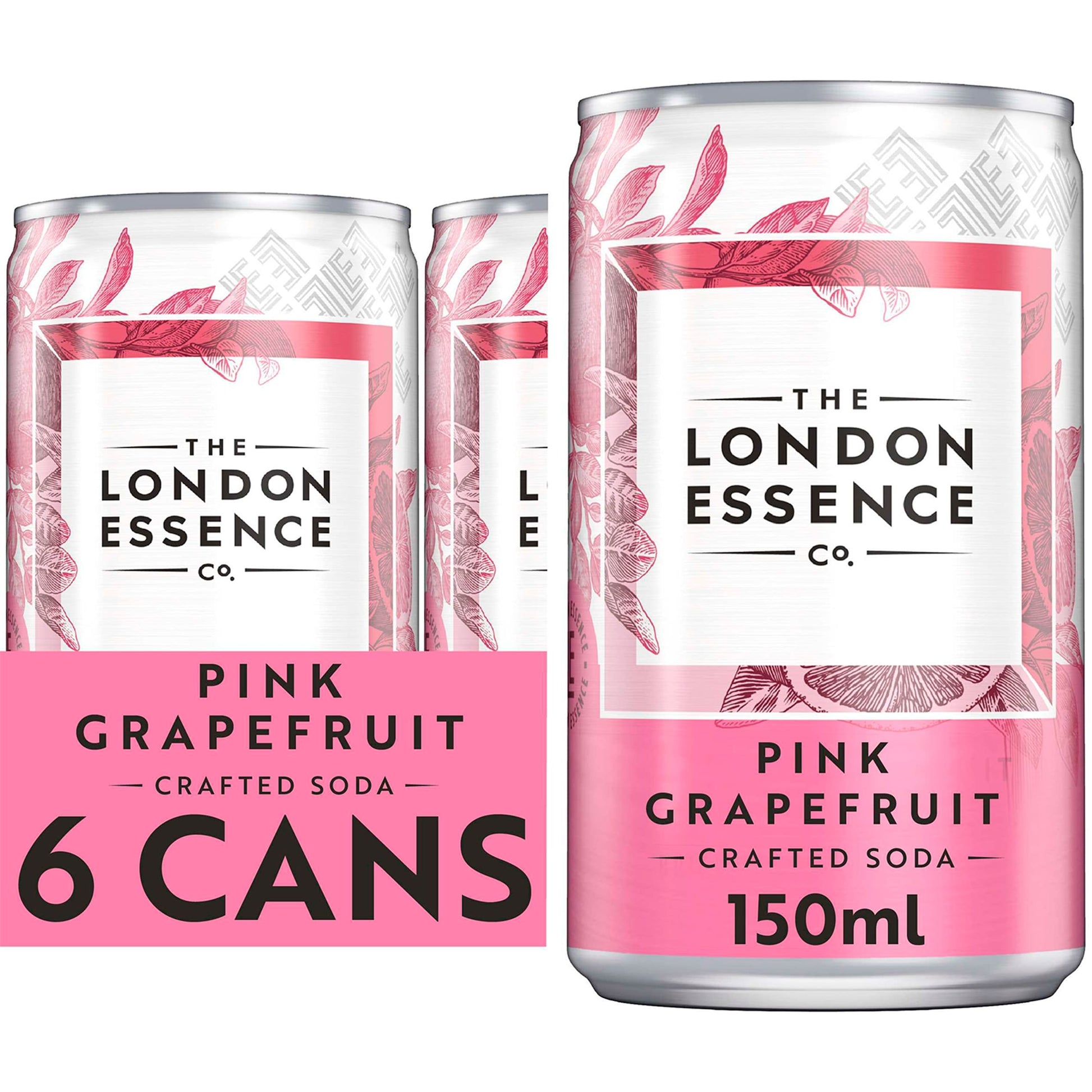 London Essence Pink Grapefruit Crafted Soda 6 X 150Ml — image 1