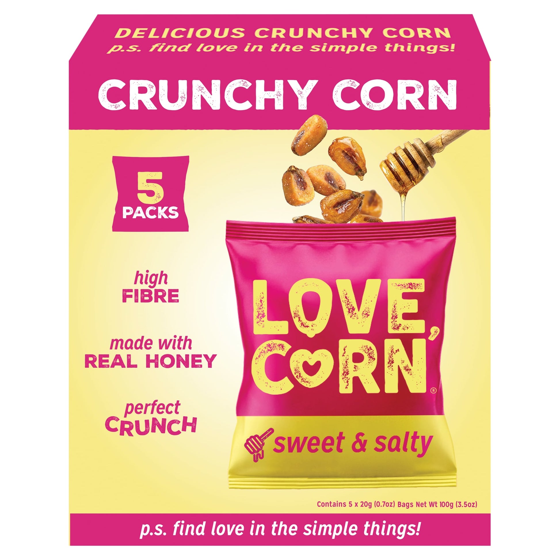 LOVE CORN Sweet & Salty Multipack 5x20g — image 1