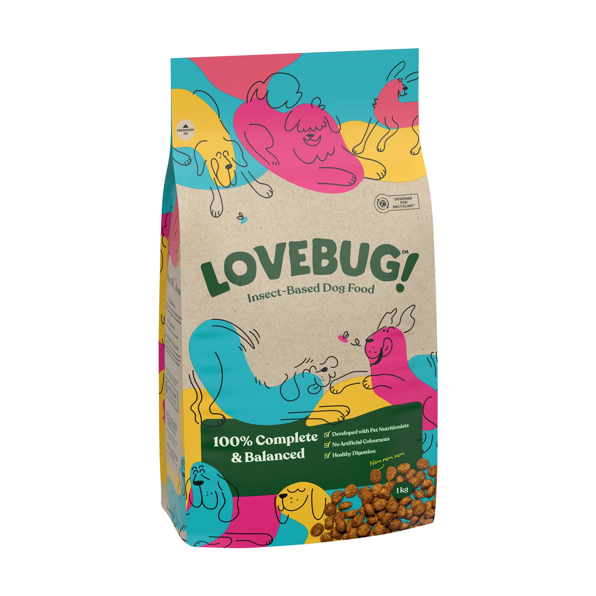 LOVEBUG Dry Insect Protein Adult Dog Food 1kg — image 1