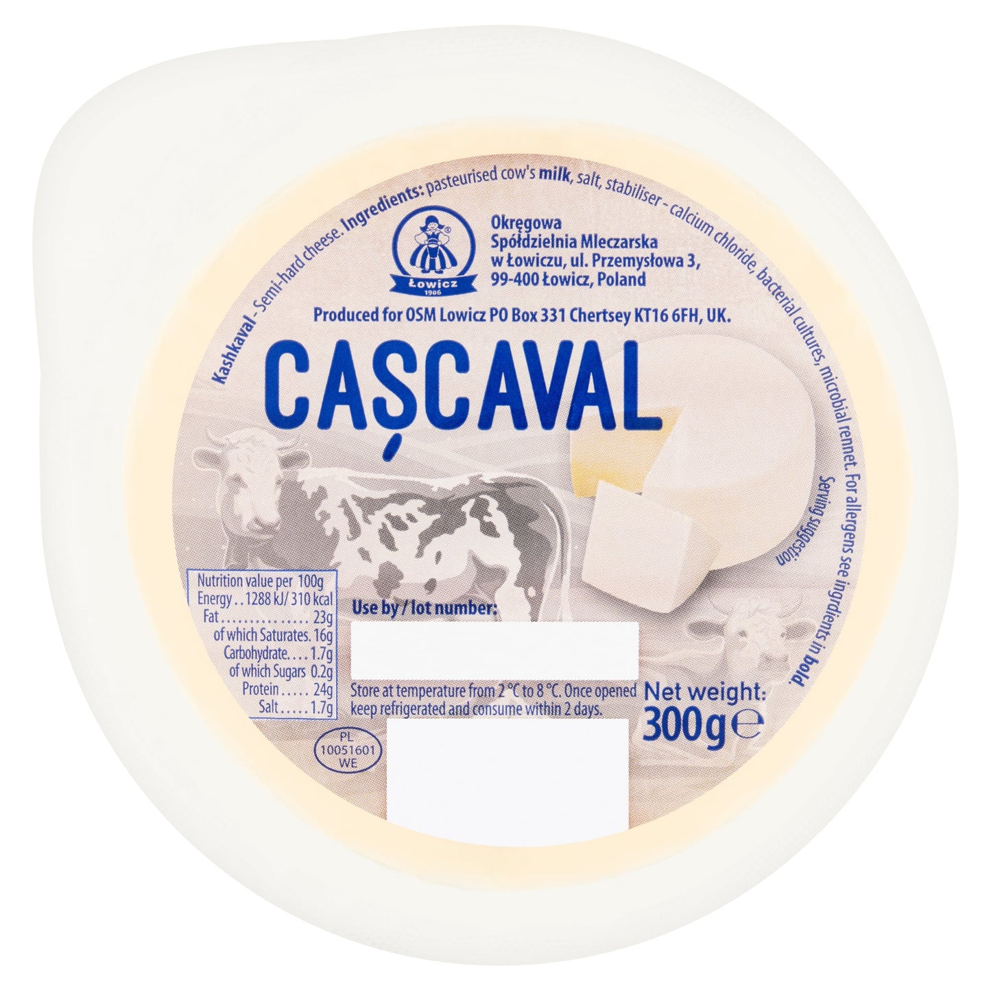 Lowicz Kashkaval Cheese 300G — image 1