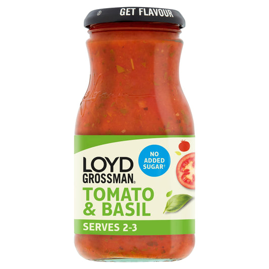 Loyd Grossman No Added Sugar Tomato & Basil Sauce 350G — image 1