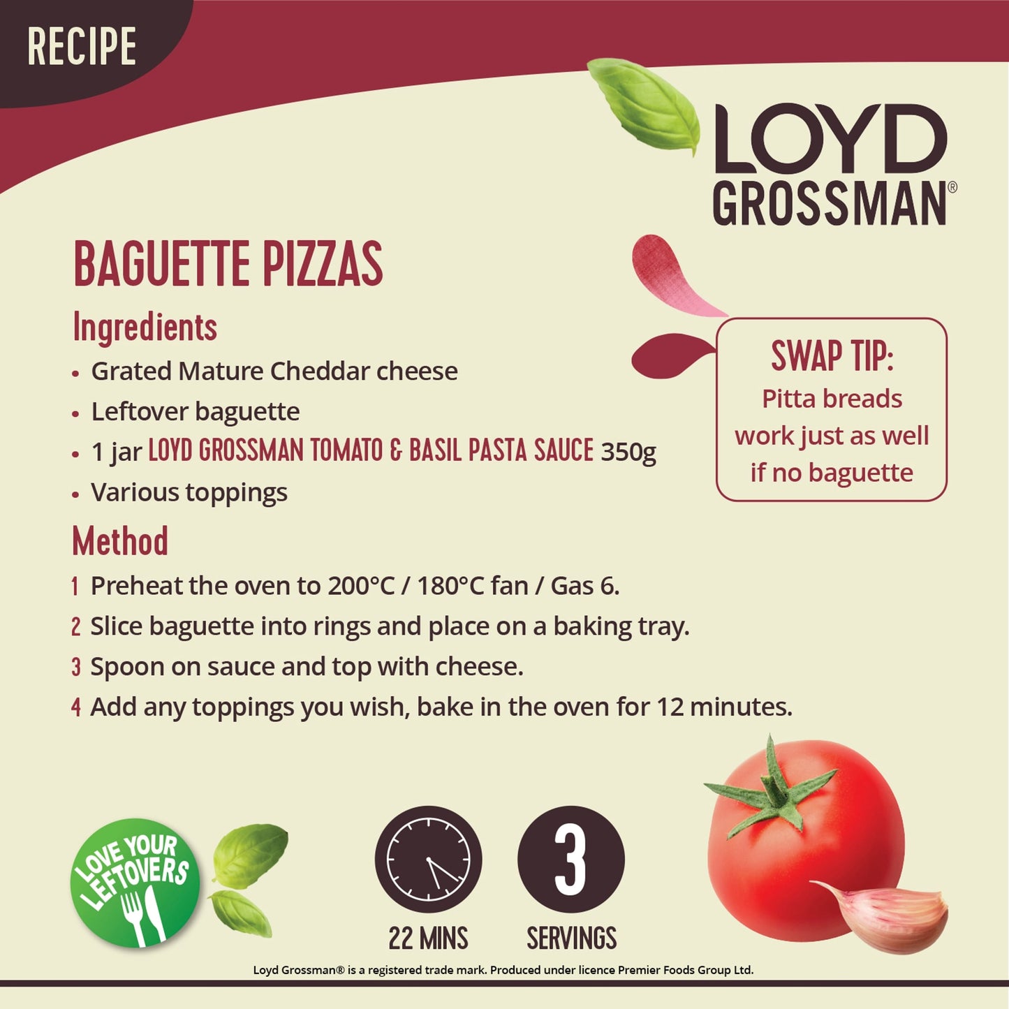 Loyd Grossman Tomato & Basil Pasta Sauce 350G — image 3