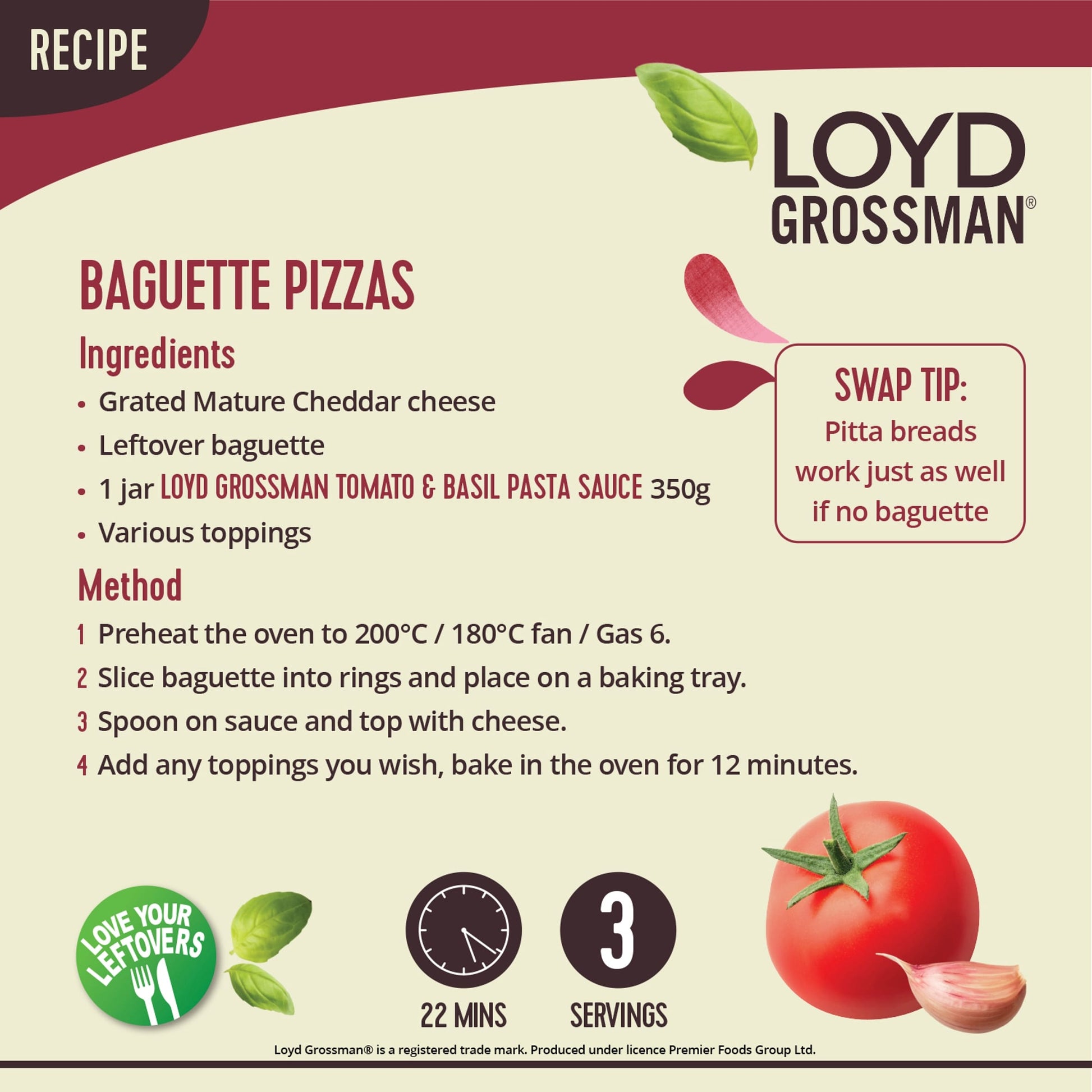Loyd Grossman Tomato & Basil Pasta Sauce 350G — image 3