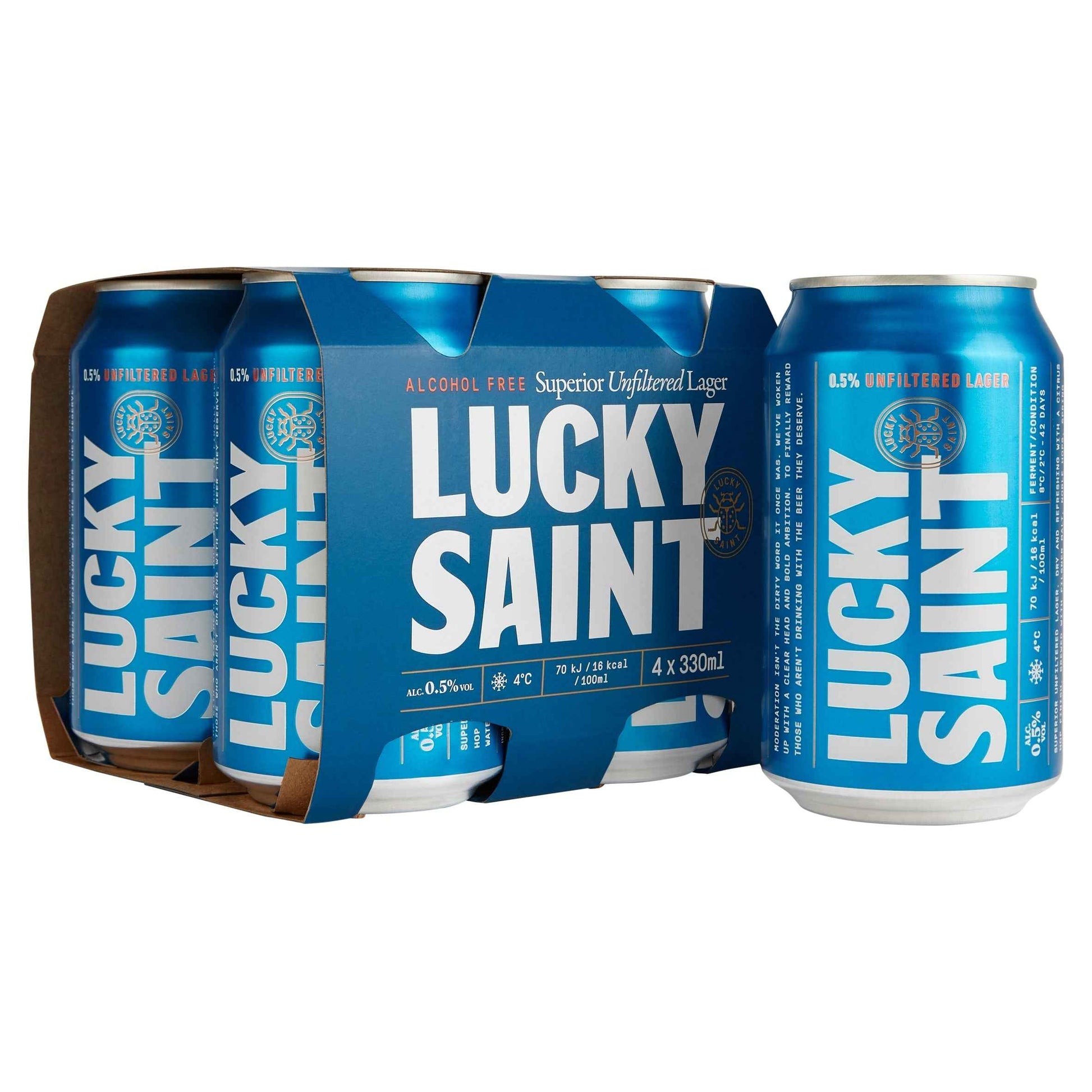 LUCKY SAINT Alcohol Free Lager 4x330ml