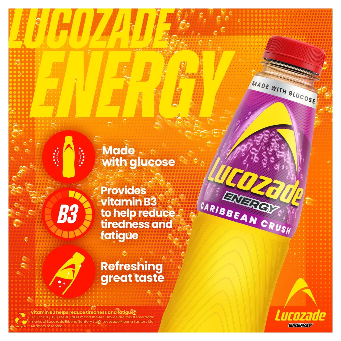Lucozade Energy Drink Caribbean Crush 4 x 380ml — image 2