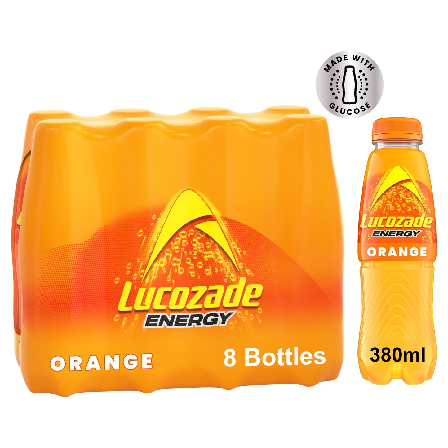 Lucozade Energy Drink Orange 8 x 380ml — image 1