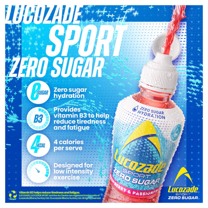 Lucozade Sport Drink Zero Sugar Raspberry & Passion Fruit 4 x 500ml — image 3