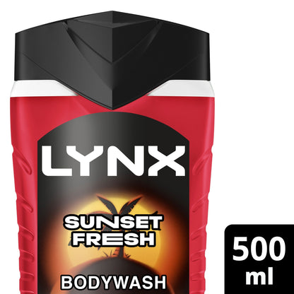 Lynx 3 in 1 Bodywash Shower Gel Sunset Fresh 500ml — image 1