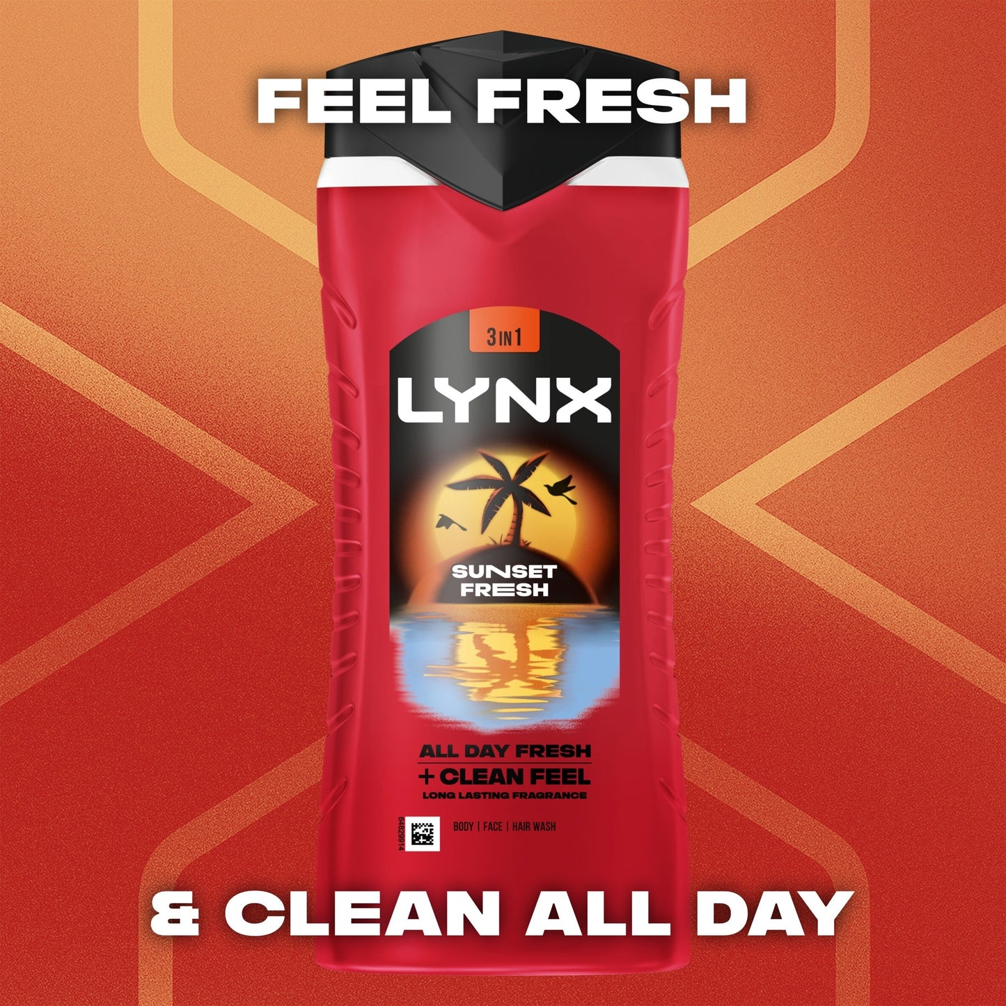 Lynx 3 in 1 Bodywash Shower Gel Sunset Fresh 500ml — image 2