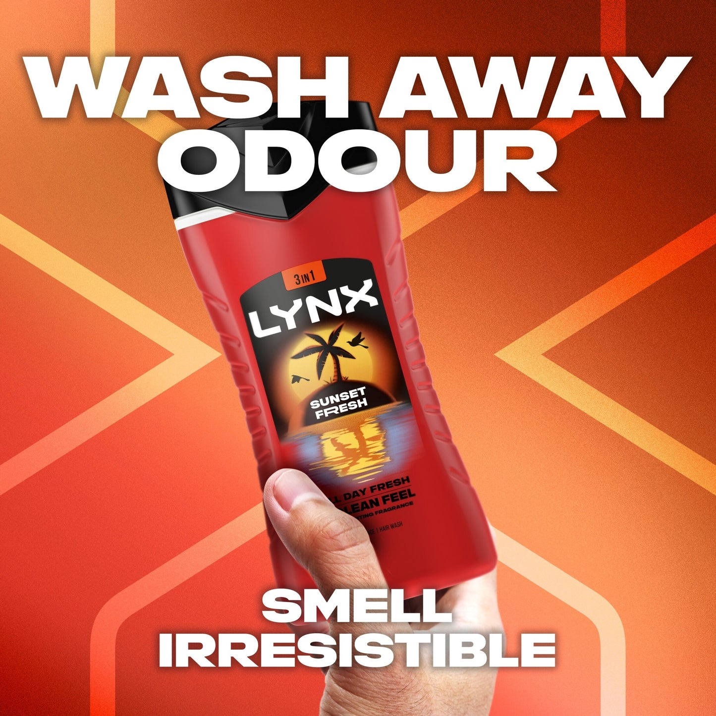 Lynx 3 in 1 Bodywash Shower Gel Sunset Fresh 500ml — image 3