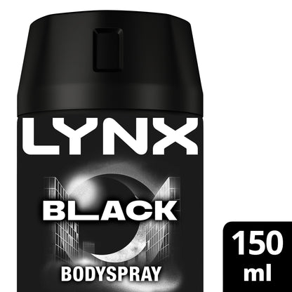 Lynx Black 48h Deodorant Bodyspray for Men 150ml — image 1