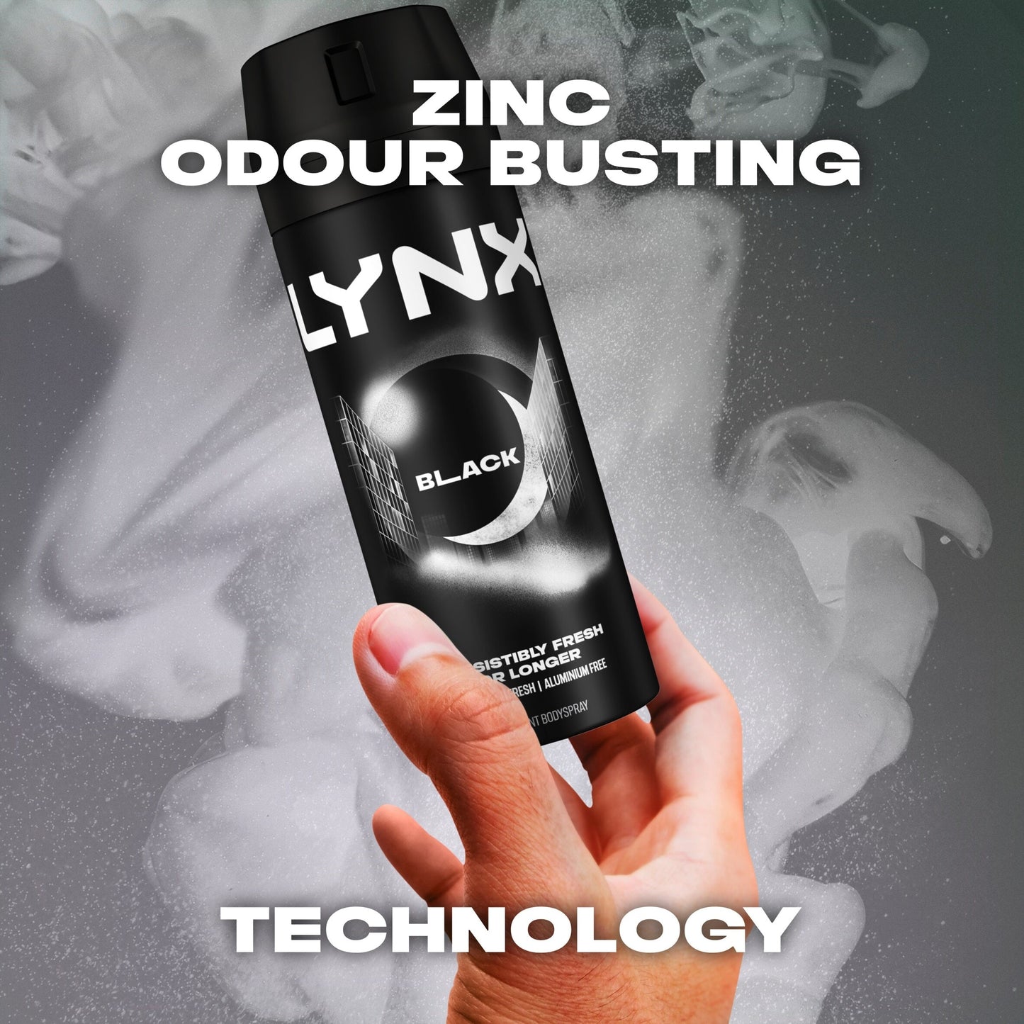 Lynx Black 48h Deodorant Bodyspray for Men 150ml — image 3