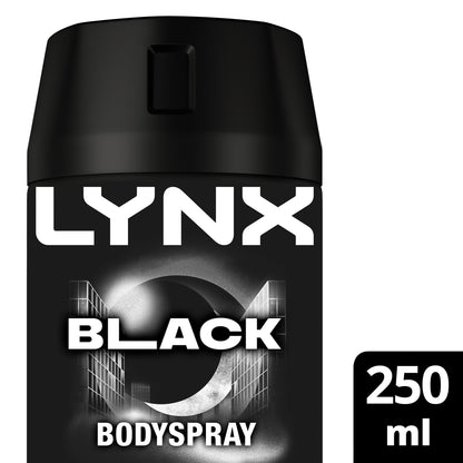 Lynx Black 48h Deodorant Bodyspray for Men 250ml — image 1