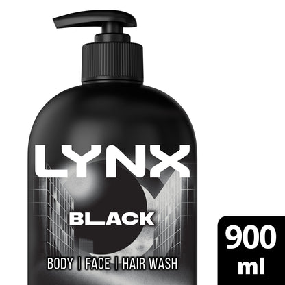 Lynx Men Black Body Wash Shower Gel 900ml — image 1