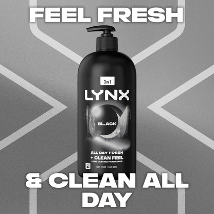 Lynx Men Black Body Wash Shower Gel 900ml — image 2