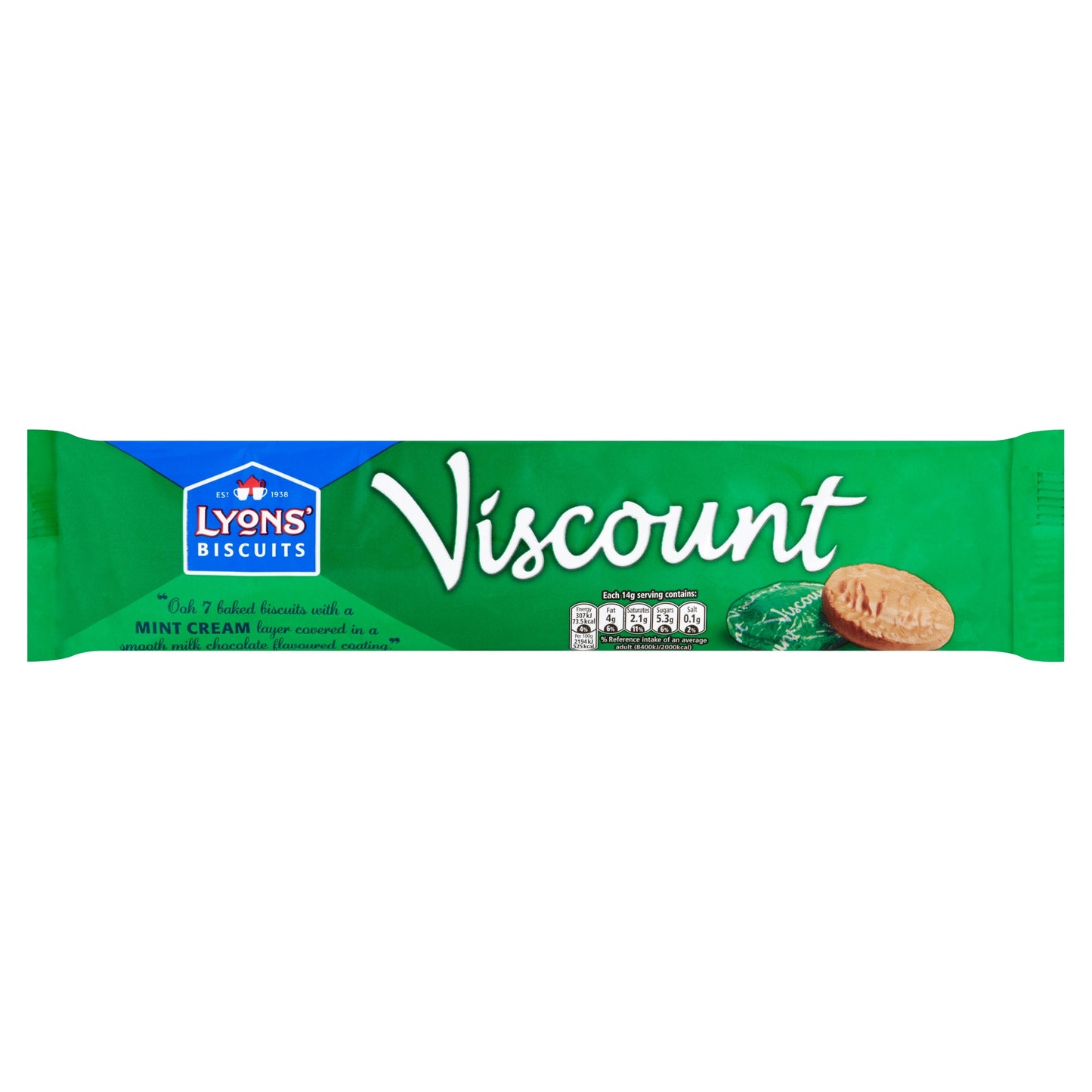 Lyons Biscuits Viscount Mint Creams 7 pack 98g — image 1