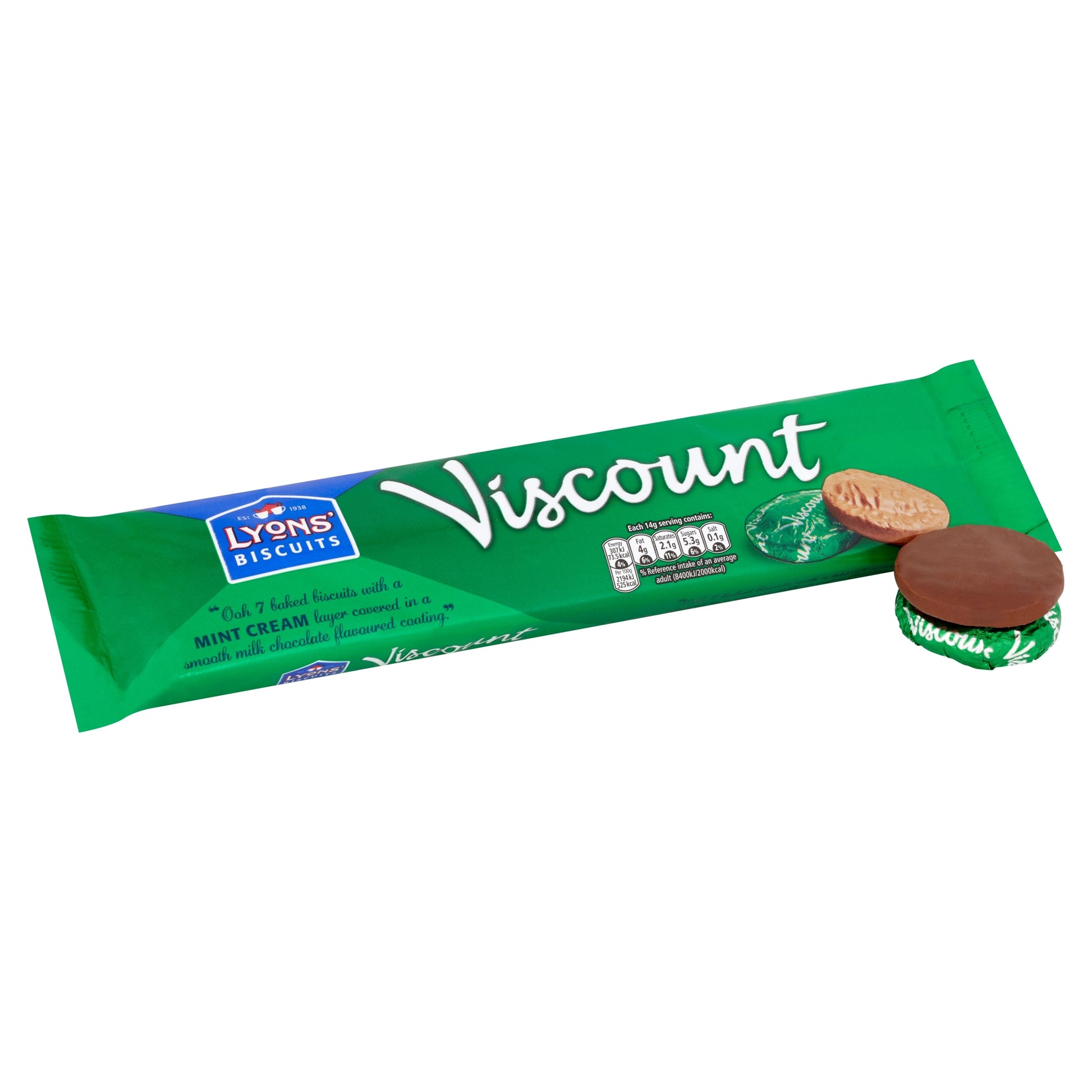 Lyons Biscuits Viscount Mint Creams 7 pack 98g — image 2