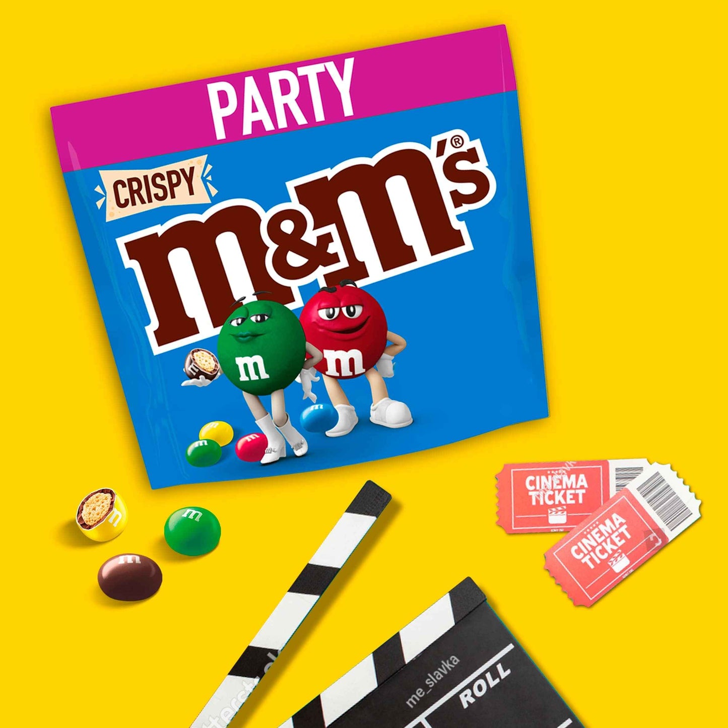 M&M'S Crispy Milk Chocolate Party Bag 675g