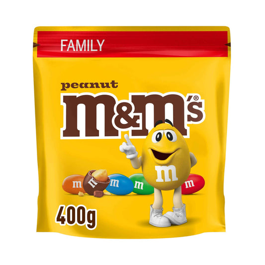 M&M'S Peanut Milk Chocolate Family Pouch 400g