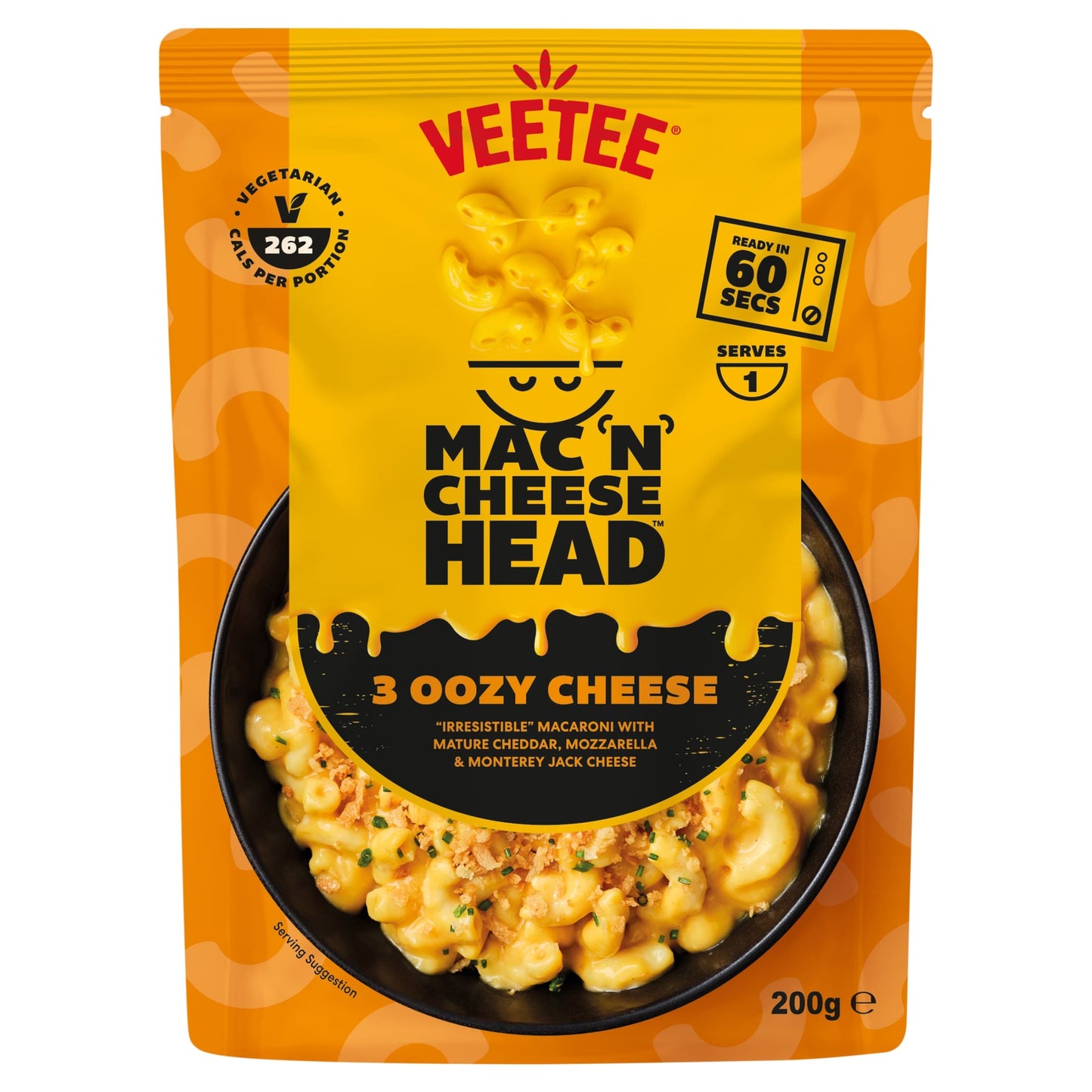 Mac 'N' Cheese Head Macaroni & 3 Oozy Cheese 200g — image 1