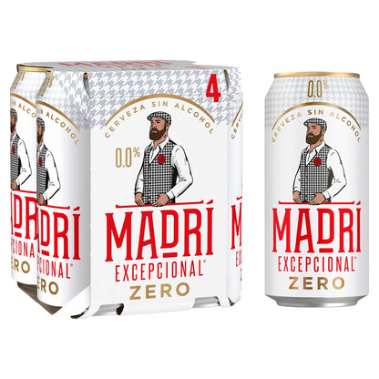 Madri Excepcional Zero Alcohol Free Beer 4x440ml — image 1