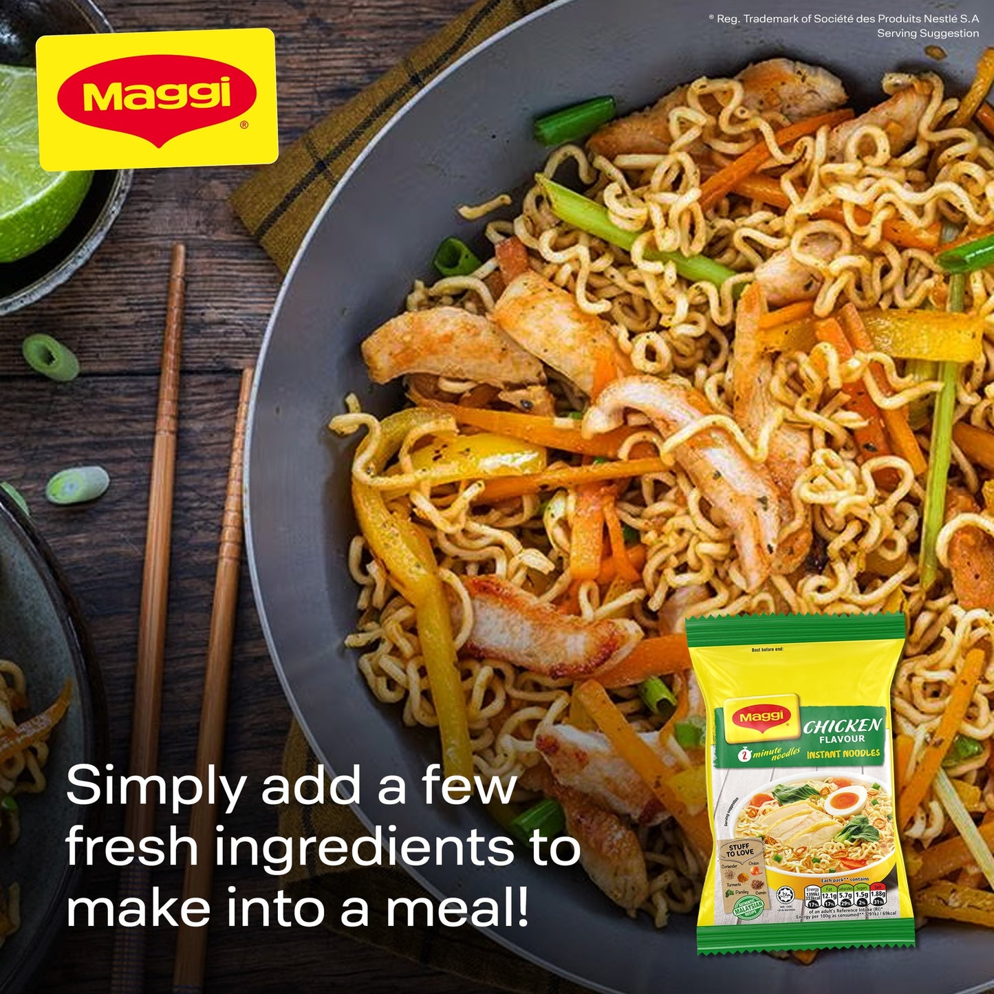 Maggi 2-Minute Instant Noodles - Chicken Flavour 5 x 74g — image 5