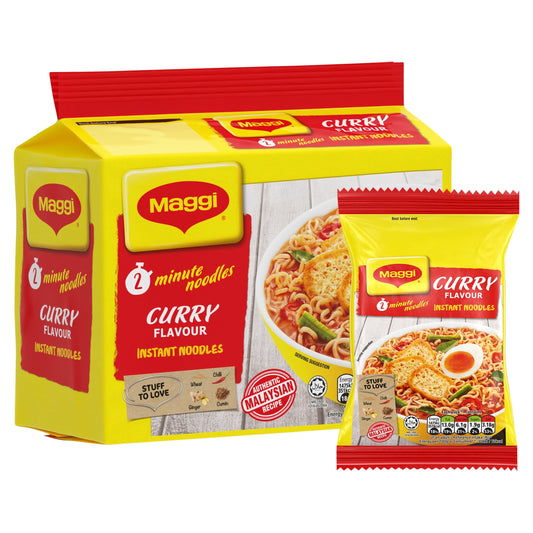 Maggi 2-Minute Instant Noodles - Curry Flavour 5x79g — image 1
