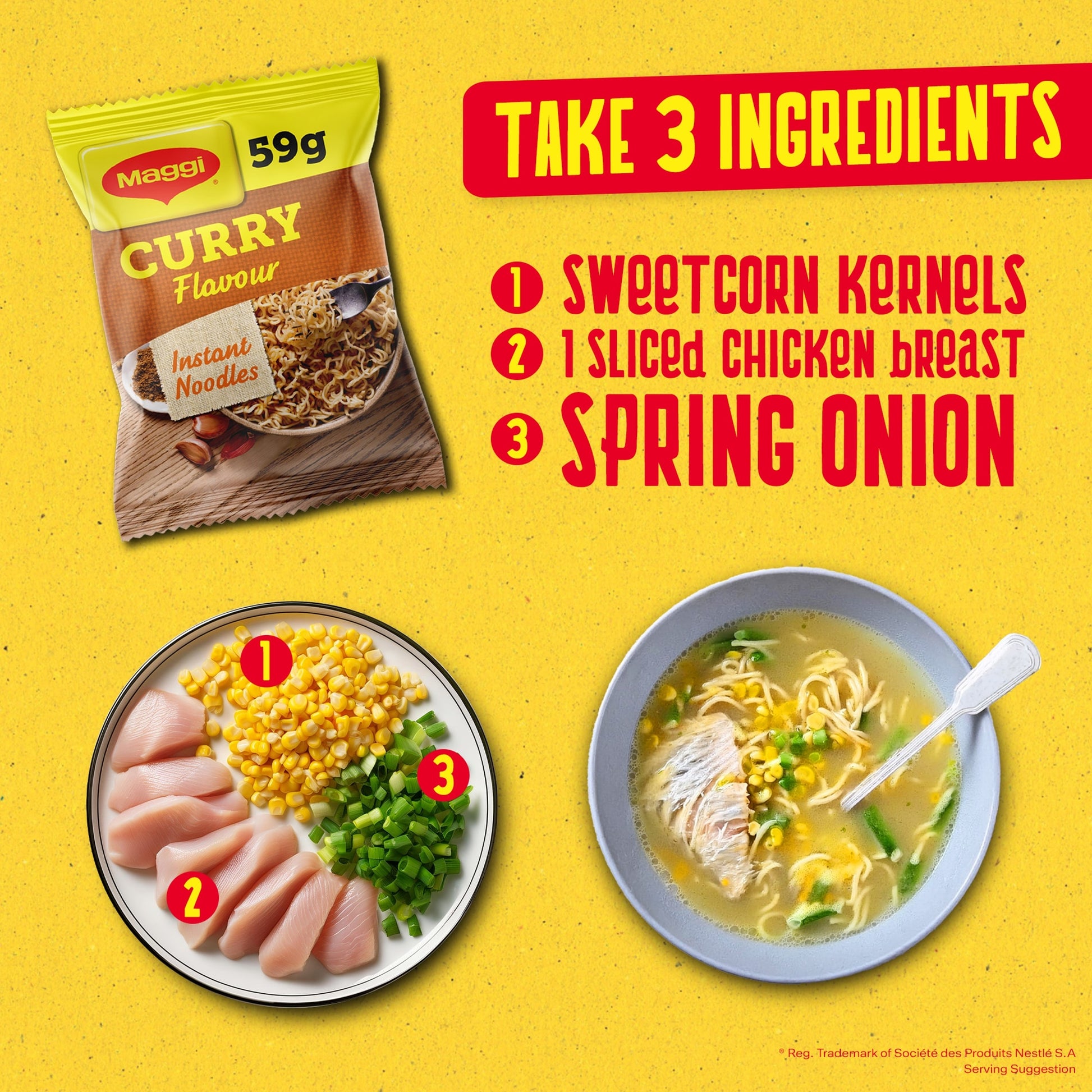 MAGGI 3 Minute Instant Noodles Curry Flavour 59g — image 4