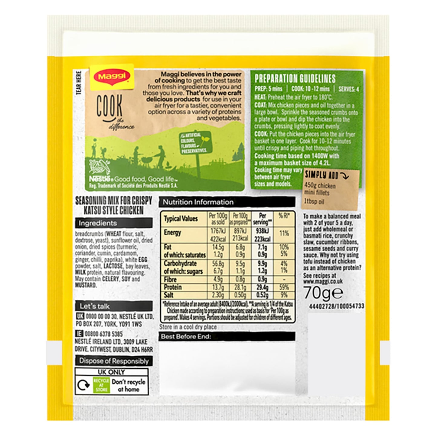 Maggi Air Fryer Crispy Katsu Seasoning Mix 70g — image 4