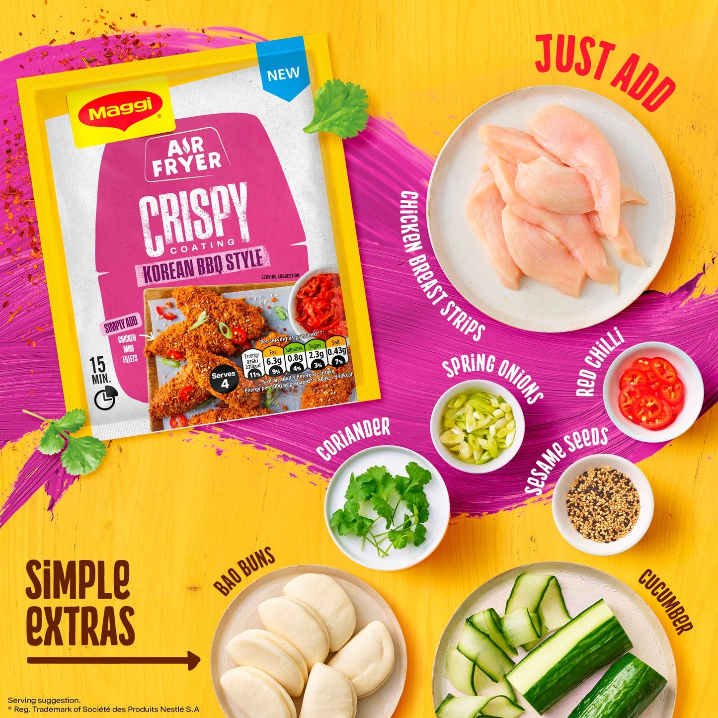Maggi Air Fryer Crispy Korean BBQ Seasoning Mix 70g — image 3