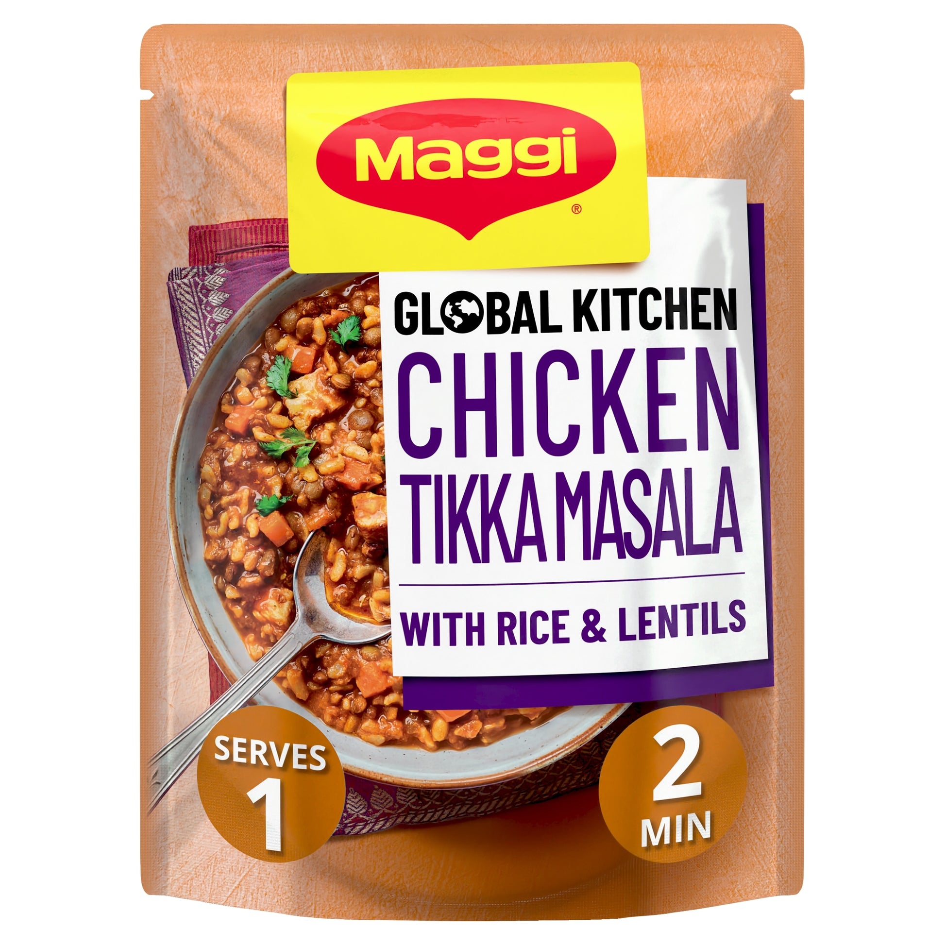 Maggi Global Kitchen Chicken Tikka Masala with Rice and Lentils Ready Meal 260g — image 1