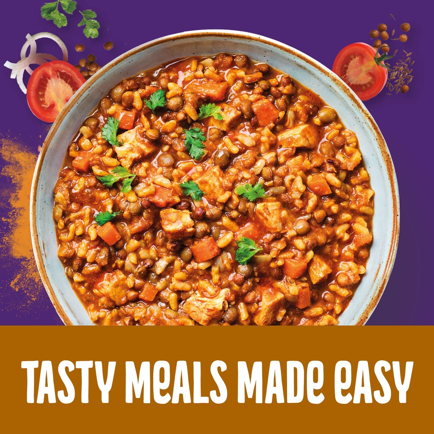 Maggi Global Kitchen Chicken Tikka Masala with Rice and Lentils Ready Meal 260g — image 2