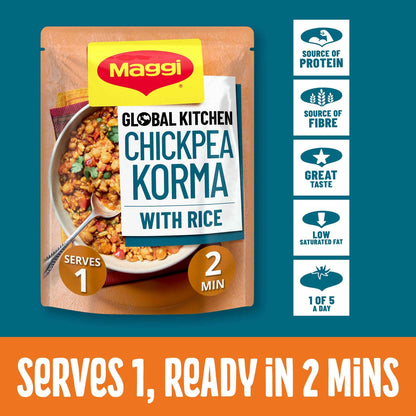Maggi Global Kitchen Chickpea Korma With Rice Ready Meal 260g