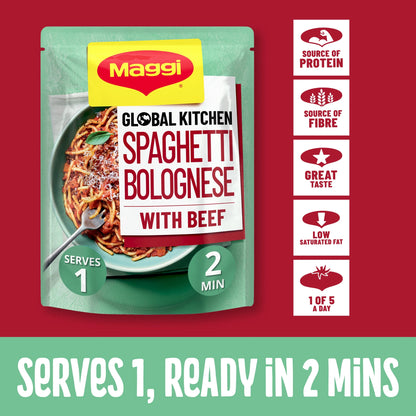 Maggi Global Kitchen Spaghetti Bolognese with Beef Ready Meal 260g — image 3