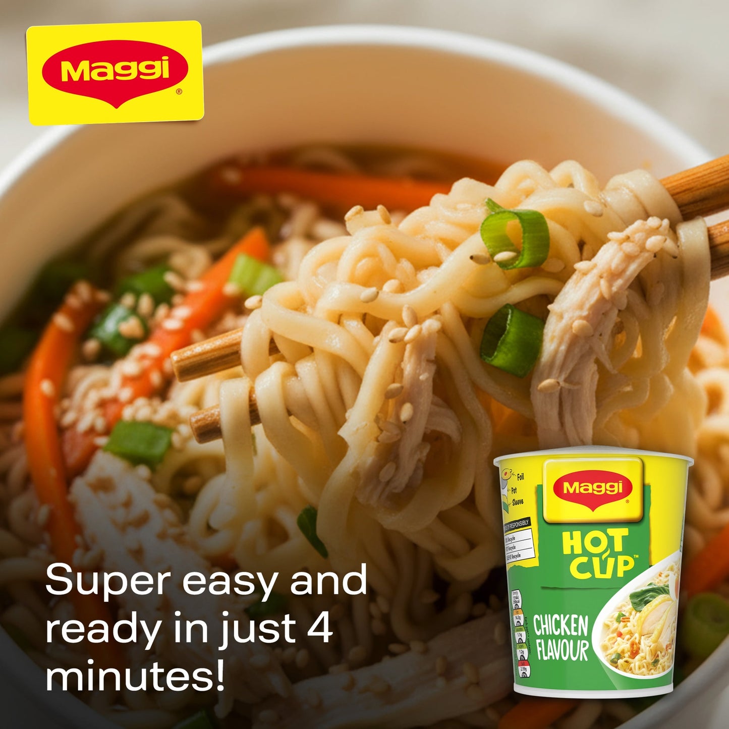 Maggi Hot Cup Chicken Noodles Pot 59.2g — image 5