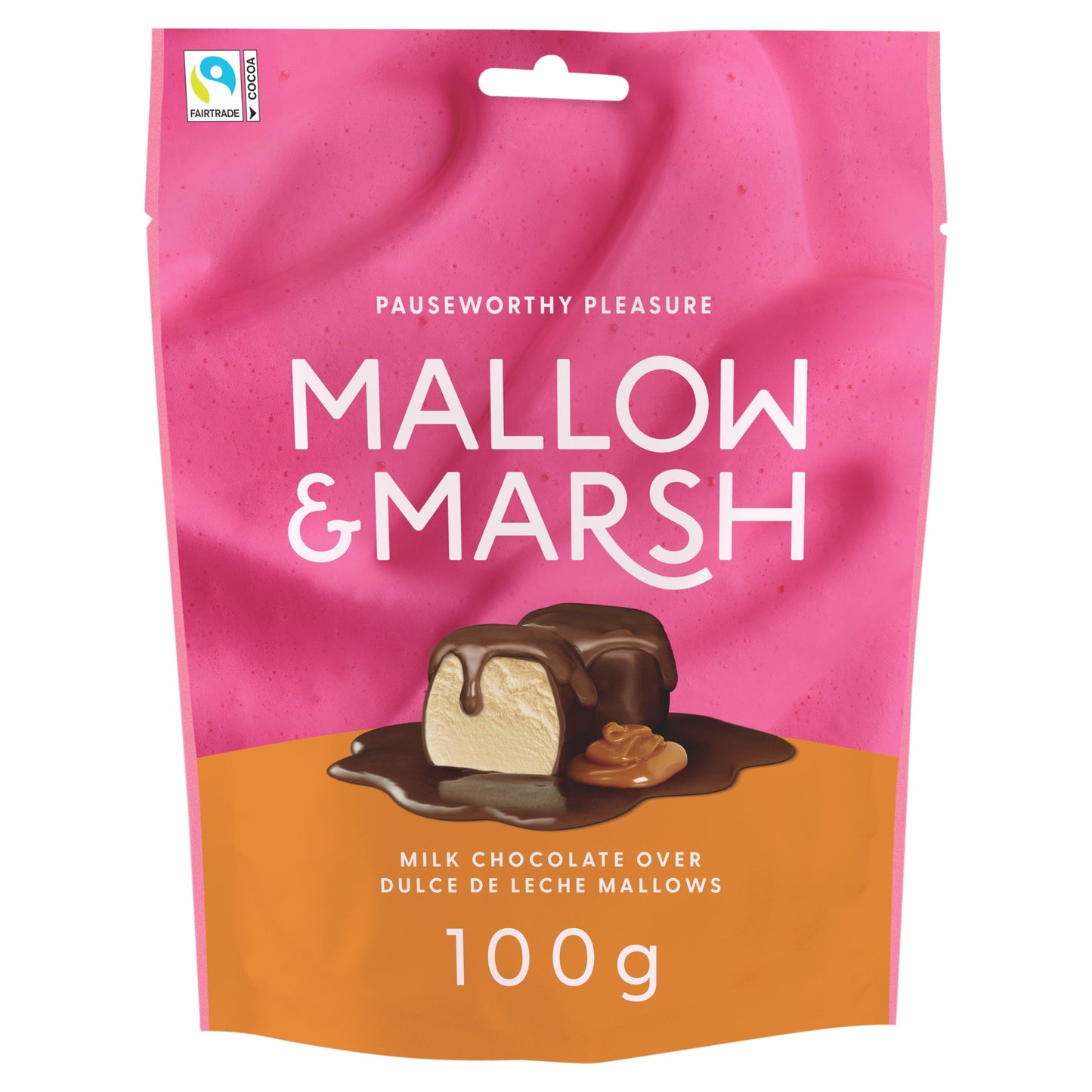Mallow & Marsh Milk Chocolate over Dulce De Leche Mallows 100g — image 1