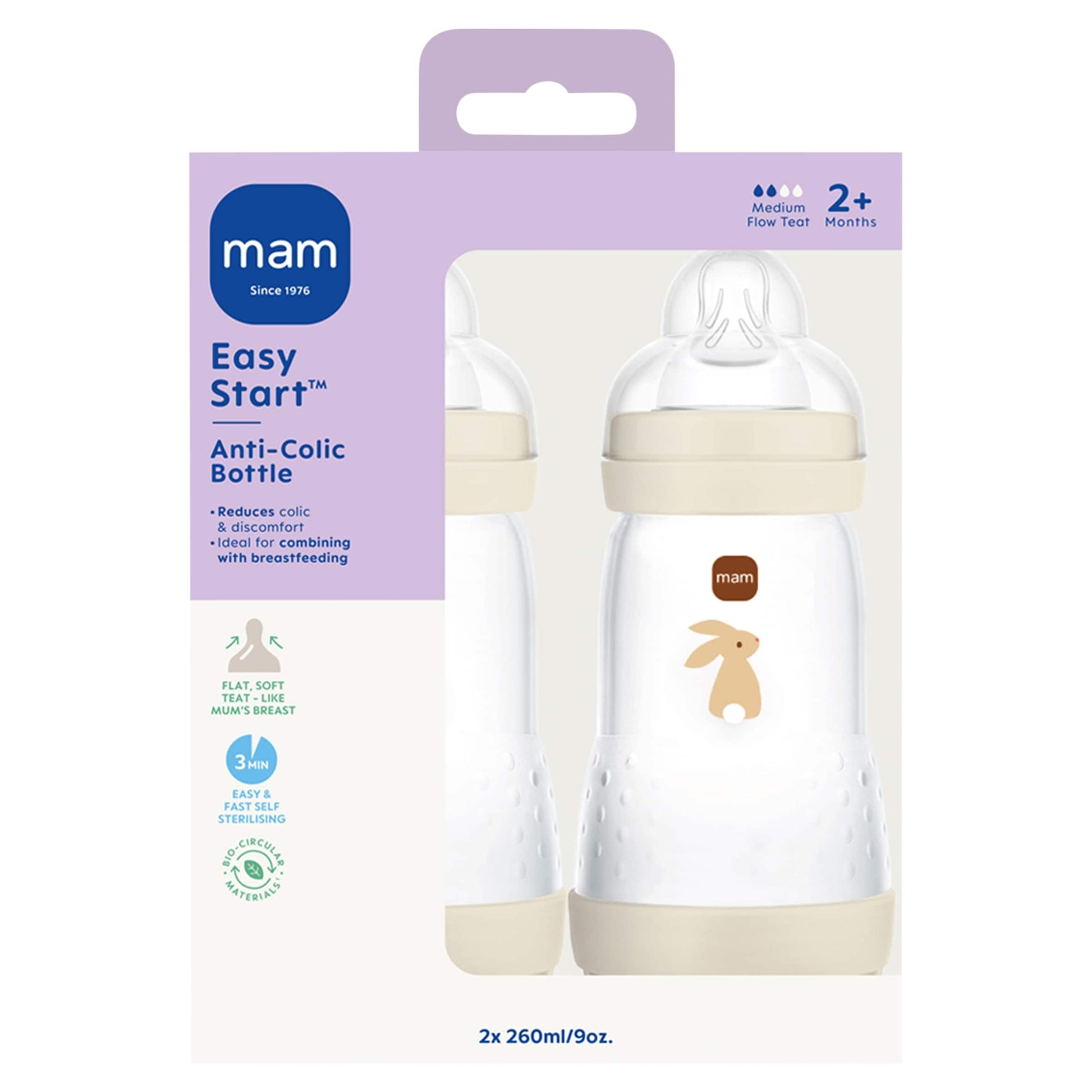 Mam 2 Pack Bottles 260Ml — image 1
