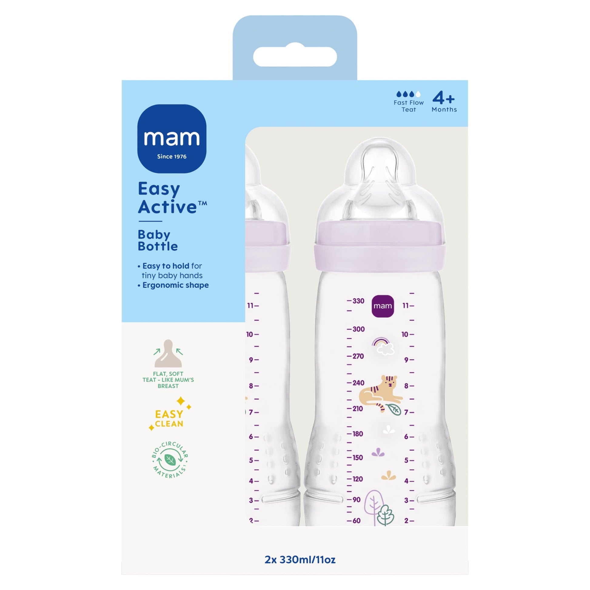 Mam Easy Active Baby Bottle 330Ml - 2 Pack — image 1