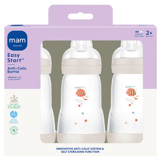 Mam Easy Start Anti-Colic Bottle 2+ Months 3 x 260ml — image 1