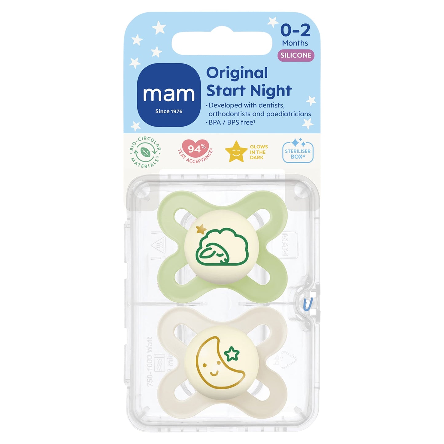 MAM ORIGINAL START NIGHT 0-2 Months SOOTHER — image 1